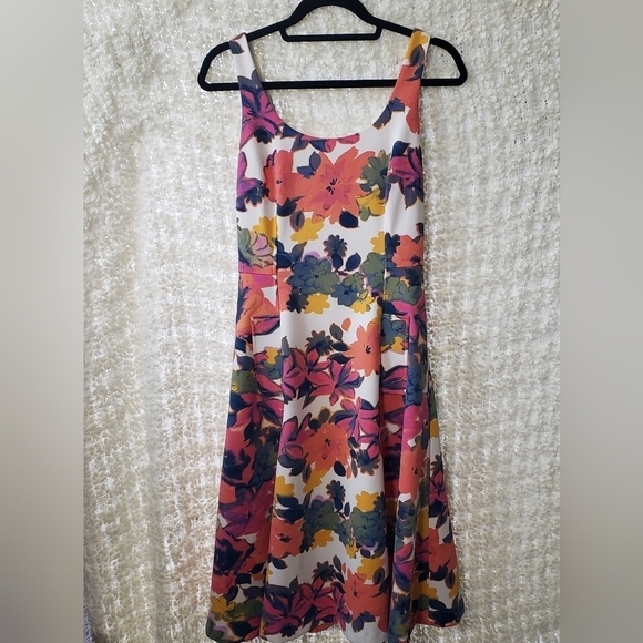 Donna morgan floral aline dress with pockets size 6 - Picture 3 of 13
